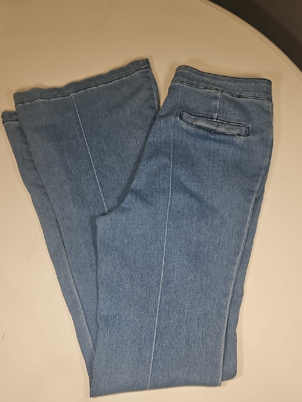 Jealous Tomato Light Blue Straight Leg Jeans with Seam Detail